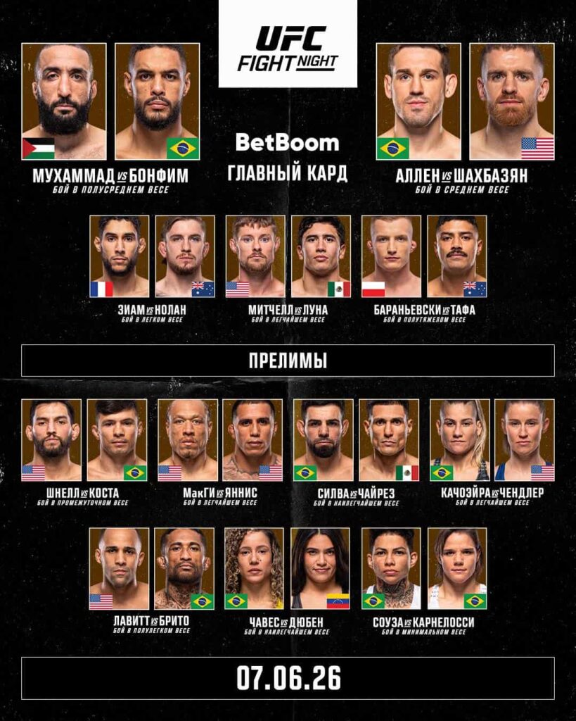 UFC Fight Night 278 прямая трансляция