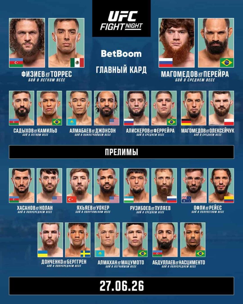 UFC Fight Night 280 прямая трансляция