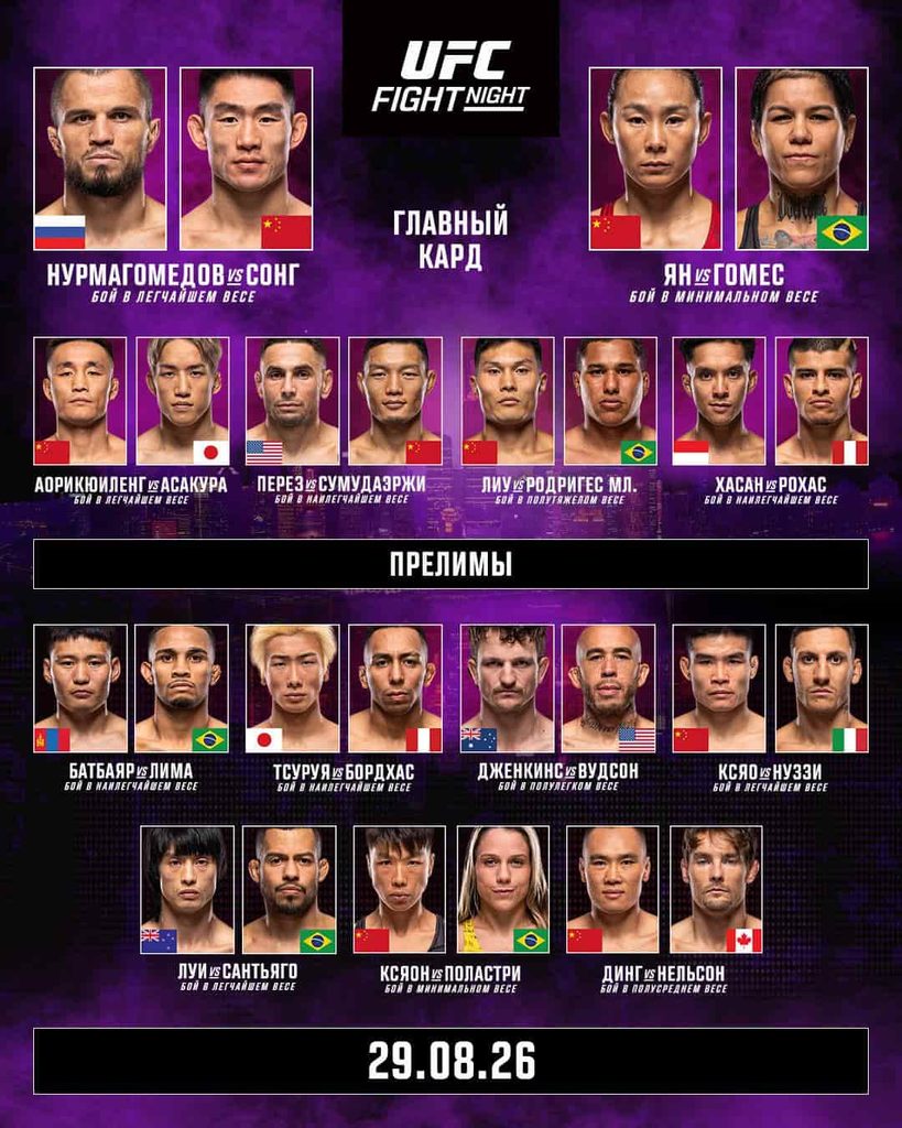 UFC Fight Night 286 прямая трансляция